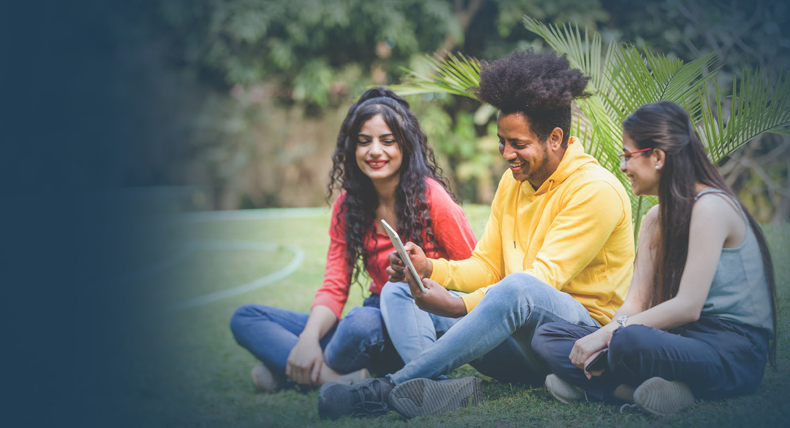 Students on the KIIT campus